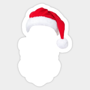 Funny Santa Beard Costume - White Fake Beard Christmas - Santa Claus Beard Costume - Merry Christmas Everyone Santa Sticker